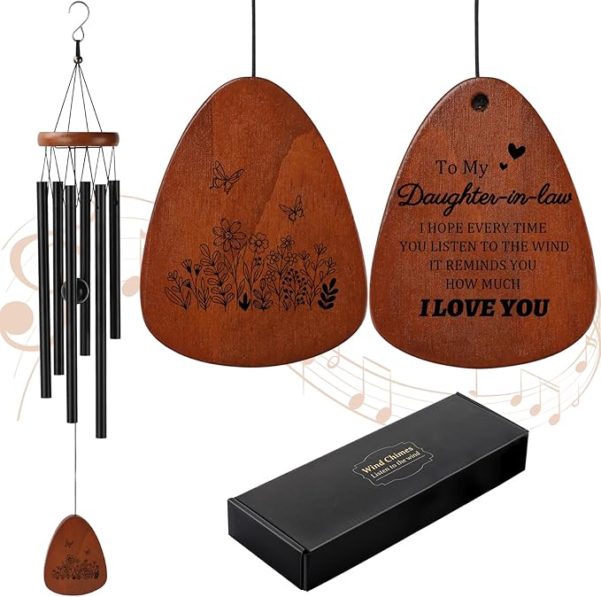PRSTENLY Daughter in Law Gifts from Mother in Law, Daughter-in-Law Wind Chimes Gifts for Daughter in Laws Birthday Mothers Day Wedding Thanksgiving Christmas