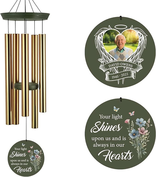 ASTARIN Personalized Wind Chimes in Memory of a Loved One, Bereavement Gifts for Loss of Father, Memorial Gifts Sympathy Deep Tone Wind Chimes for Outdoor, 30/36 inch Garden Decor(Produced in USA)