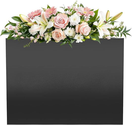Rectangle Planter-32 L x 12" W x 24" H Tall Black Metal Large Planter Boxes Outdoor Pots,Flowers Pot Garden Porch Patio Privacy