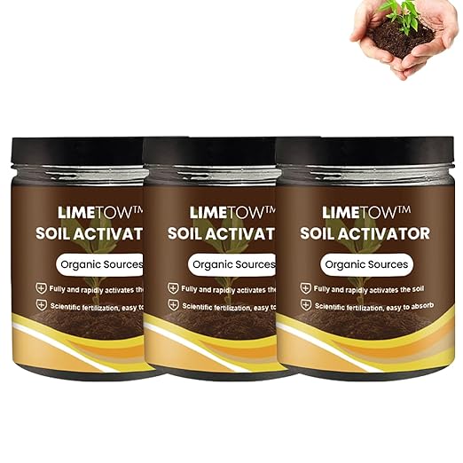 LIMETOW Premium Soil Activated Treasure - Organic Soil Activator & Plant Fertilizer for Raised Garden Beds, Potting Mix, and Seedling Compost (3Bottle)