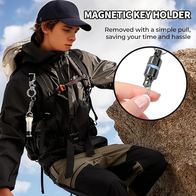 Heavy-Duty Magnetic Tool Holder - Secure Clip-On Belt Magnet Holster for Screwdrivers, Wrenches, Pliers, Hammers, Nails, Sockets, Drill Bits, and All Magnetic Tools & Hardware