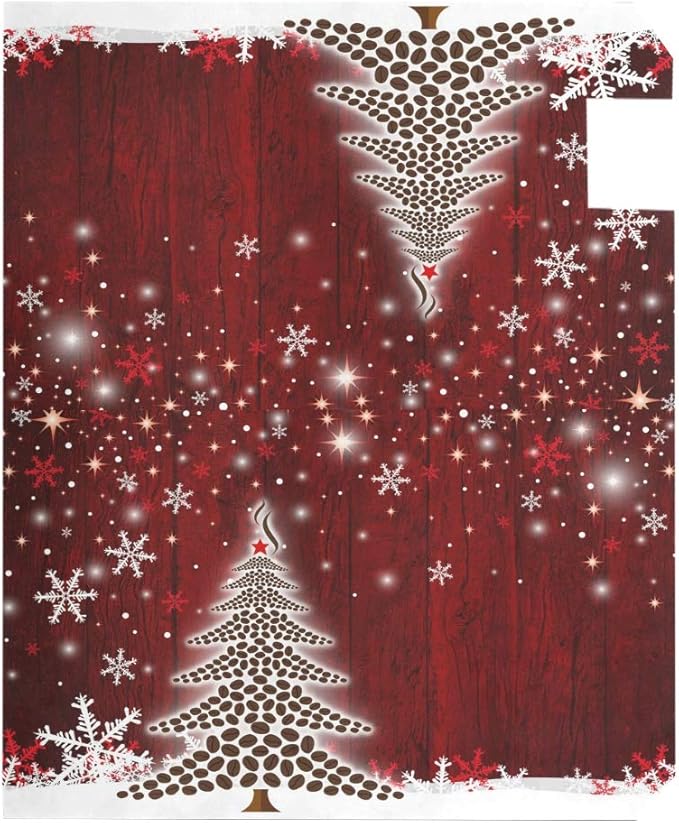 ALAZA Red Christmas Tree Magnetic Magnetic Mailbox Cover with Snowflakes Standard Size for Garden Yard Outdoor Decorations-18 x 20.8"