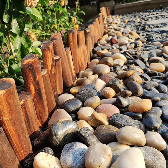 20lbs White River Rocks, 1-2 Inch Natural Pebbles for Indoor Plants, High Polished Decorative Stones Vase Filler Fish Tank Aquariums Landscaping Garden Outdoor and Indoor DIY