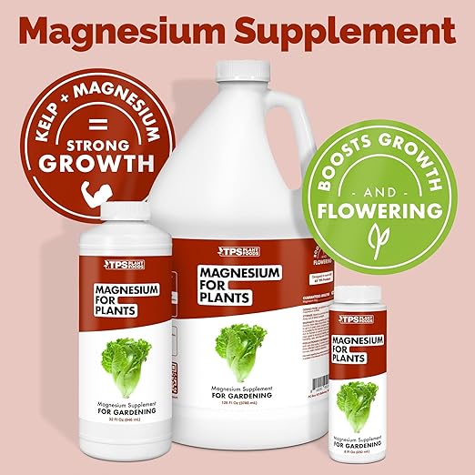 TPS NUTRIENTS Magnesium Fertilizer for Plants, Bioavailable Mg for Growth and Flowering, Liquid Plant Food, 32 oz (1 Quart)
