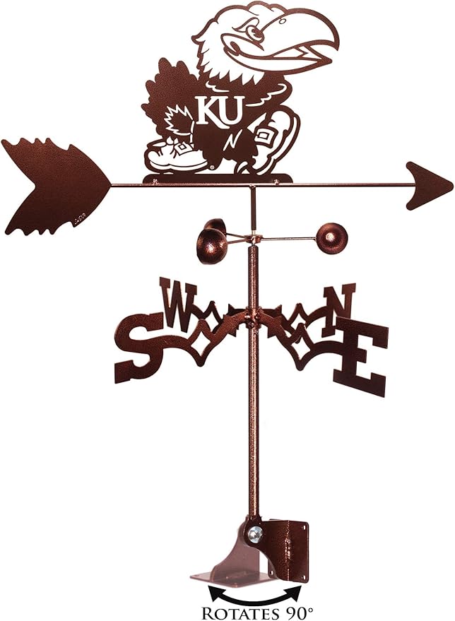 SWEN Products Kansas Jayhawks Weathervane (Adjustable Mount Include)