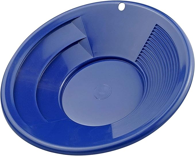 ASR Outdoor 14" Gold Pan Gold Prospecting Beginners Kit, Collection Tools, 5 Piece Blue