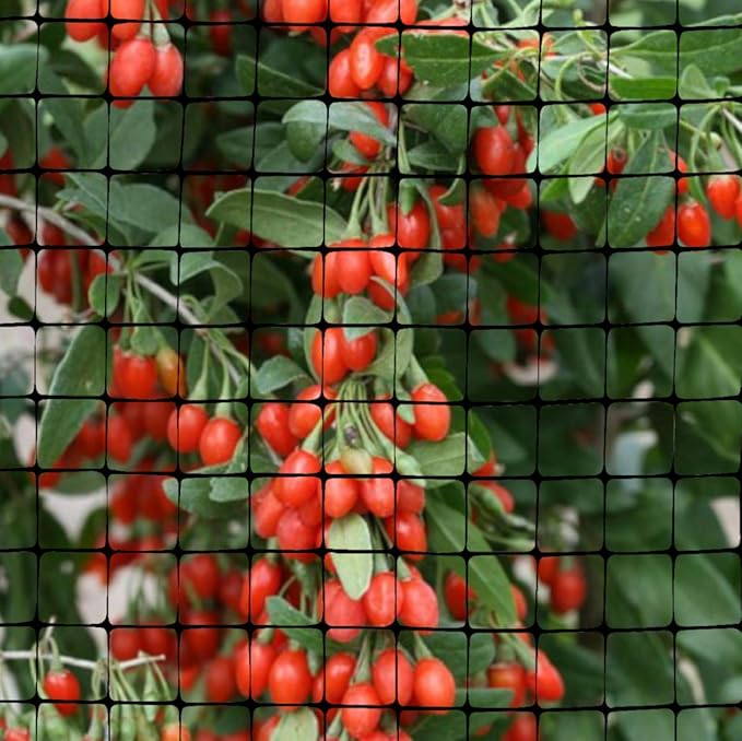 OldMacDonald Deer and Animal Fence Barrier Netting (55gr/sq m.) 7.5' x 100' (2.3m x 30m) (mesh 19x19mm) - Folded for Shipping