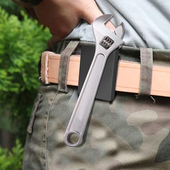 2PCS Magnetic Belt Clip Heavy Duty Magnetic Tool Holder Belt Clip Black Magnet Tool Holder Organizer for Hammers Nails Screwdrivers Wrenches Metal Accessories