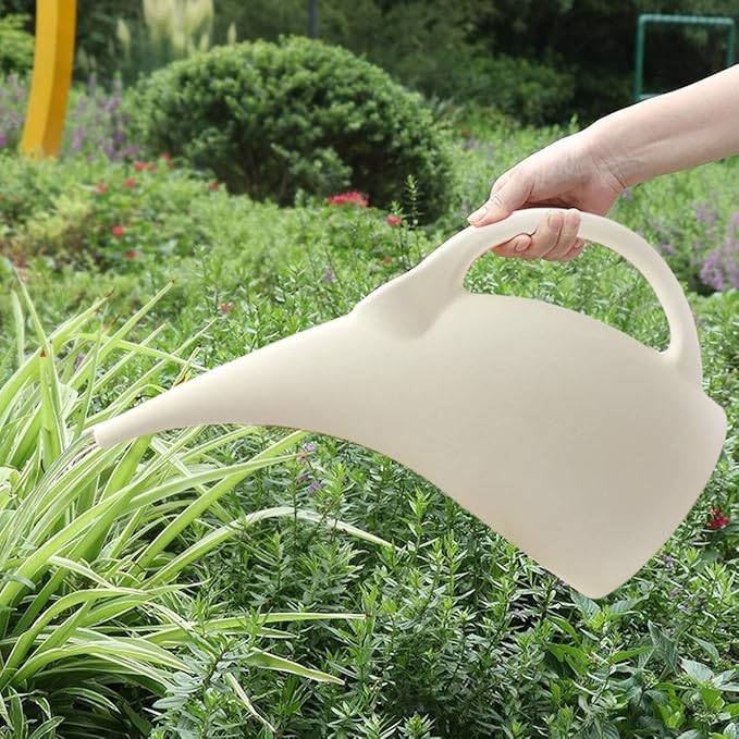 Plastic Watering Can for Plant Garden - 1/2 Gallon - White