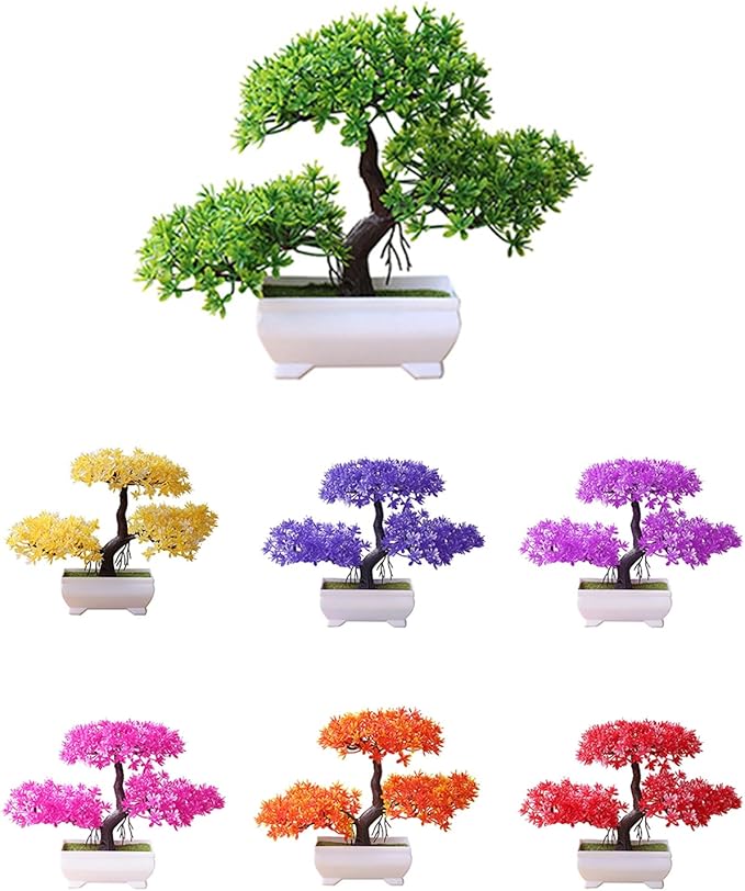 Talent Star Artificial Bonsai Tree Juniper Faux Plants Indoor Small Fake Plants Decor with Pots for Home Table Office Desk Bathroom Shelf Bedroom Living Room Farmhouse Decorations Wedding Tabletop Gr