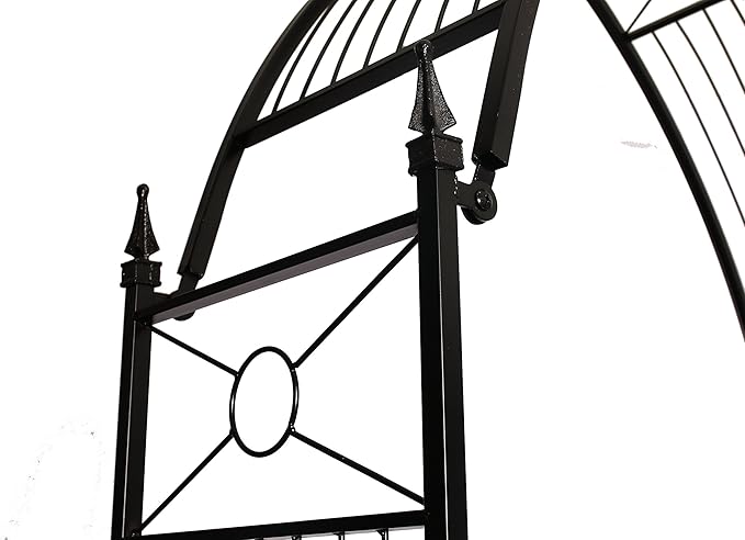 1.Go Steel Garden Arch, 8'2" High x 4'7" Wide, Garden Arbor for Various Climbing Plant, Outdoor Garden Lawn Backyard