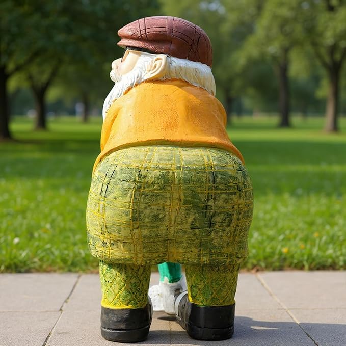 Golf Gnomes Statues, Funny Tiny Ornament Decor for Garden Yard Patio Porch Lawn Bookshelf Home, 7.8" H × 5.1" L × 4.1" W