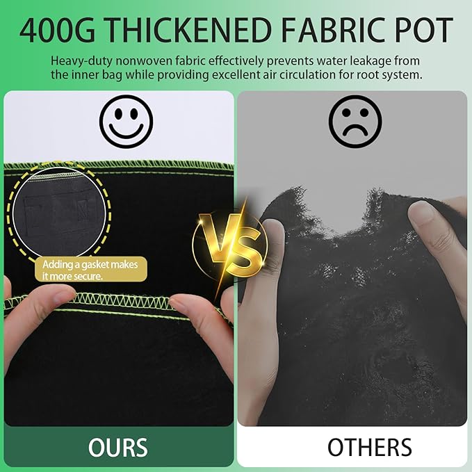 1-Pack 100 Gallon Plant Grow Bags, Thickened Nonwoven Fabric Pots with Handles,Durable Garden Planters Aeration Gardening Container to for Plants, Vegetables, and Flowers