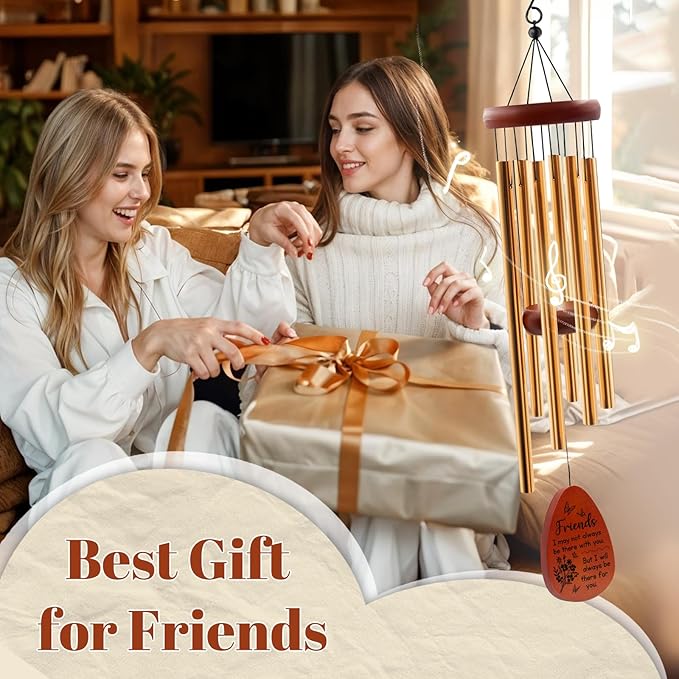 Friendship Gifts for Women, Birthday Gifts for Women Friendship, Best Friends Wind Chimes Gift for Christmas Thanksgiving, Gift for Friend BFF Sister for Garden Home Outdoors Decorations