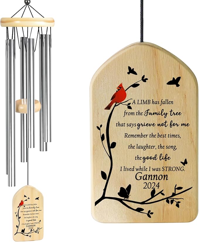 Personalized Memorial Wind Chimes | Loss of Loved One | Sympathy Gift | Memorial Gift | Condolence Bereavement Gifts | in Memory of Loved One Gifts