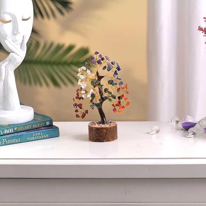 PYOR Chakra Tree, Crystals, Shelf Decor, Spiritual Gifts, Office Decor for Women, Crystal Tree of Life, House Warming Gifts