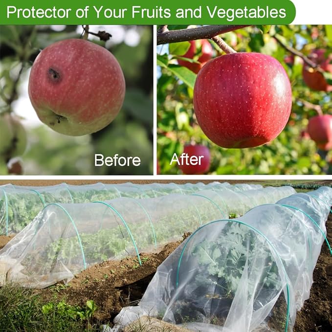 Garden Netting, 10x33Ft Bird Netting for Garden Protection, Fruit Tree Netting for Cicadas, Blueberry Bush Netting Cover Garden Mesh Netting for Plants