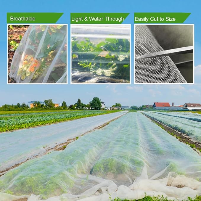 Garden Netting, 10x33Ft Bird Netting for Garden Protection, Fruit Tree Netting for Cicadas, Blueberry Bush Netting Cover Garden Mesh Netting for Plants