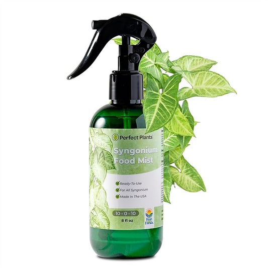 Syngonium Food Mist by Perfect Plants | Liquid Spray Foliar for Arrowhead Plants and Other Indoor Houseplants | Balanced Nutrient Blend Fortified with Boron (8 fl oz)