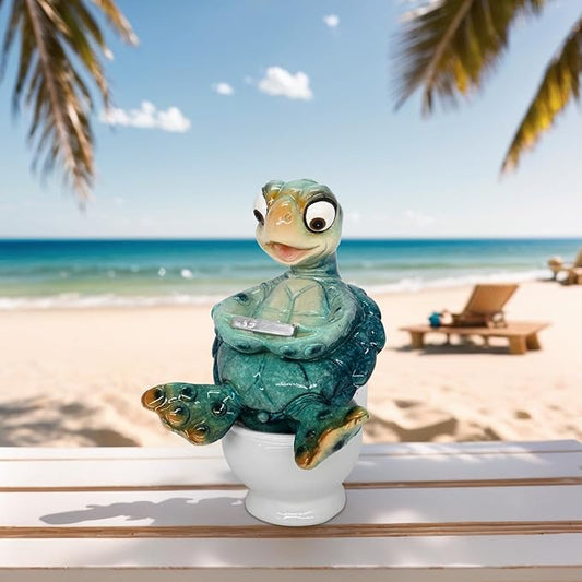 Funny Desk Decor Turtle Figurines Beach Decorations Home Ocean Room Decor Beachy Weird Bathroom Coastal Bedroom Nautical Party Gifts Men Knick Knacks Shelves Table Funky