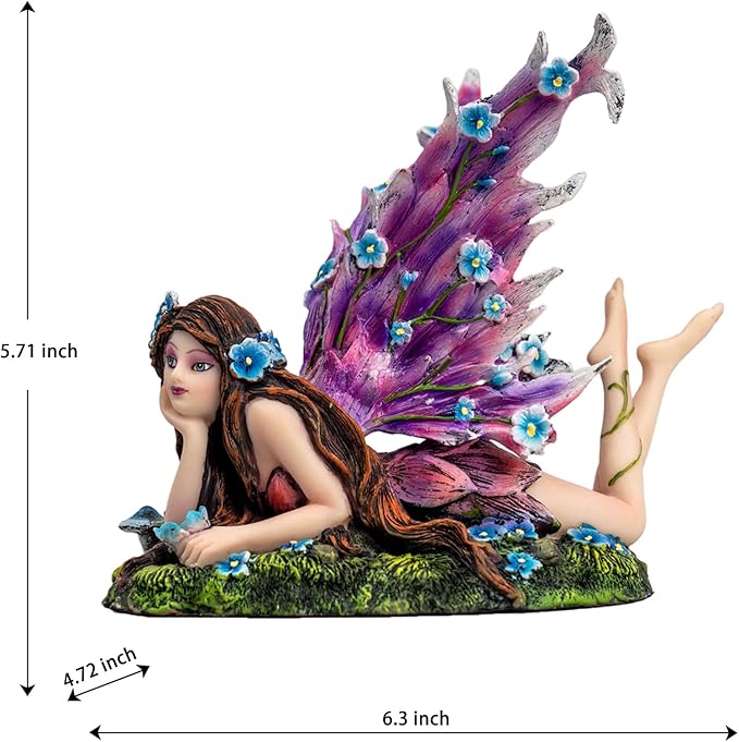 Fantasy Dragon Fairy Figurine Set，Enchanted Garden Fairy Resin Figurine - Handcrafted Lawn Fairy Statue for Home Décor, Unique Gift for Nature Lovers