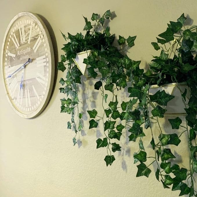 Fake Vines for Room Decor 12 Pack 87 FT Artificial Plant Ivy Backdrop Leaves for Aesthetic Home Bedroom Wall Wedding Party Office Patio Indoor Outdoor Garden Decorations