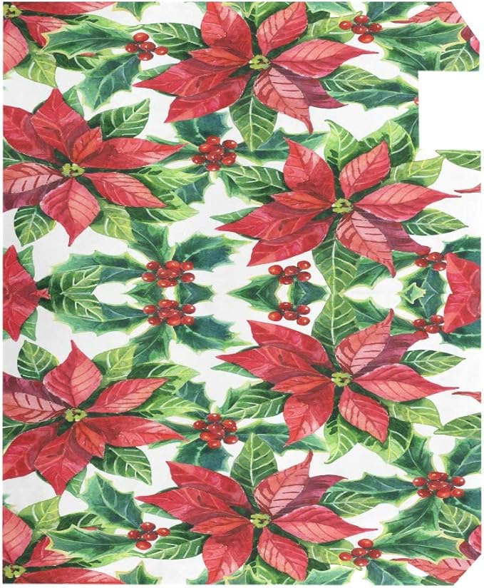 WOOR Christmas Poinsettia Magnetic Mailbox Cover Oversized for Garden Yard Outdoor Decorations-20.8" x 25.5"