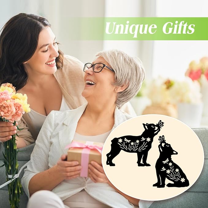 Dog Metal Garden Stakes Decorative, Gifts for Women/Men/Dog Lovers Gifts,Black French Bulldog Silhouette Statues Garden Decor for Outside,Outdoor Decor,Yard Art,Patio,Lawn Ornaments