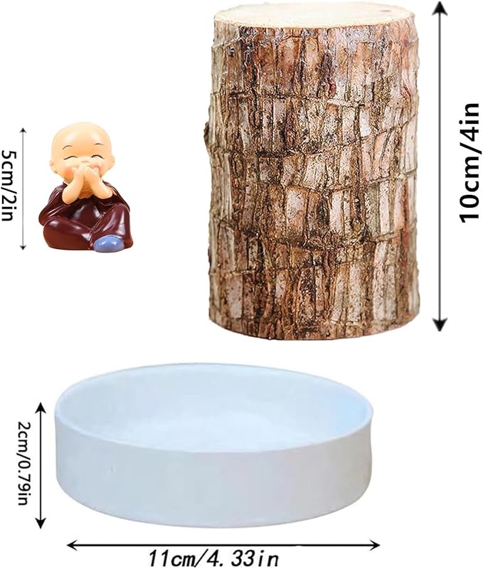 Brazilian Lucky Wood Plant Set, Natural Fortune-Bringing Ornaments Suitable for Office Desks, Desks, and Bedrooms (Purple Monk)