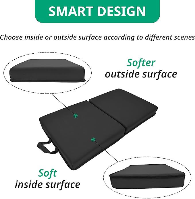 Kneeling Pad for Gardening, Exercise, Cleaning, Mechanic Work, Extra Thick Memory Foam Knee Cushion,Bath Kneeler Pad, Knee Pads for Women, Men, Baby Bath, Garden, Yoga Knee Cushion (Black)