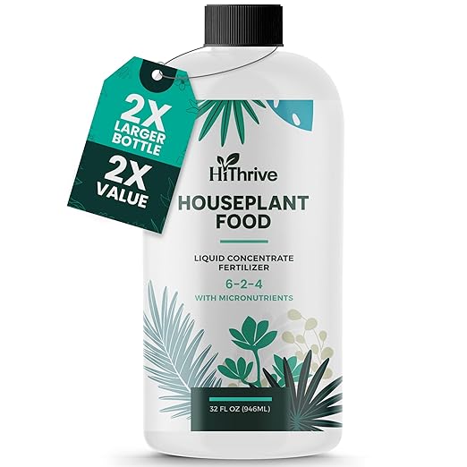 32oz Houseplant Fertilizer, All Purpose Indoor Plant Food - Makes 175+ Gallons, Plant Food for Houseplants - Fiddle Leaf Fig Tree, Pothos & More, 6-2-4 NPK, Concentrated Fertilizer for Indoor Plants