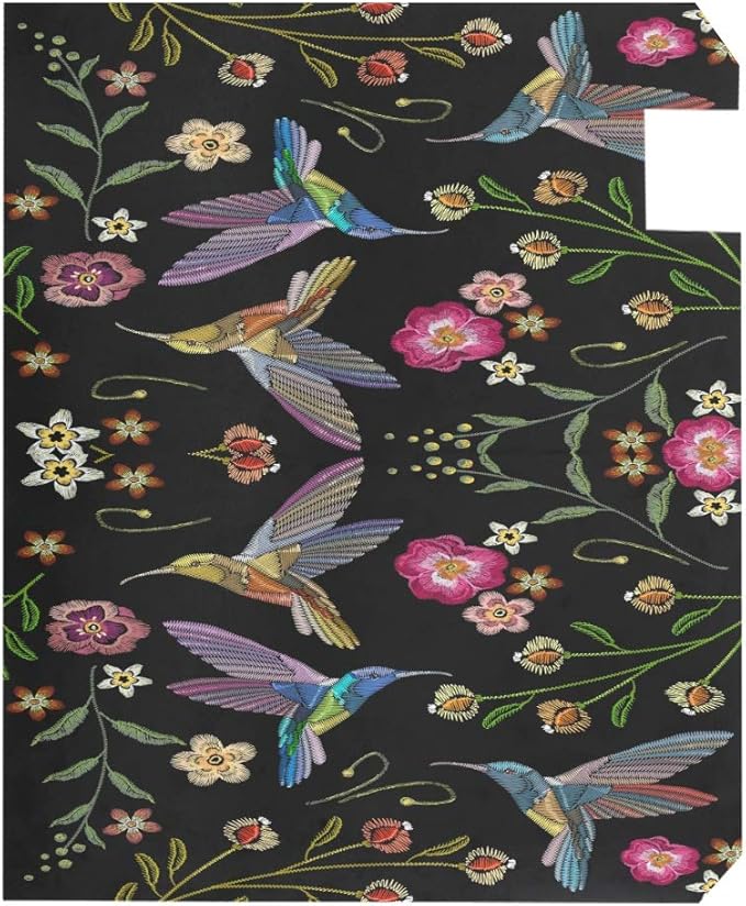WOOR Hummingbirds and Exotic Flowers Magnetic Mailbox Cover Oversized for Garden Yard Outdoor Decorations-20.8" x 25.5"