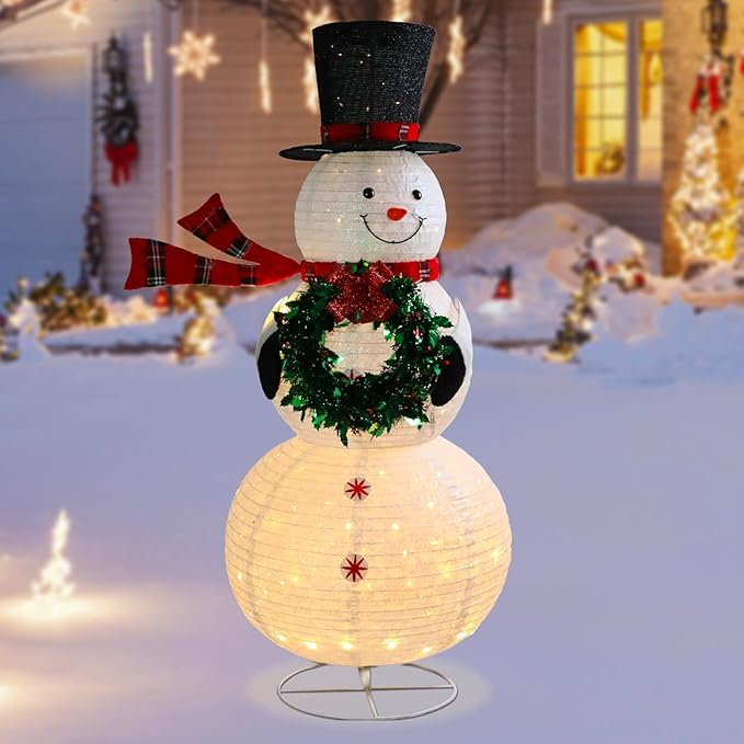 Taman 6ft Christmas Lighted Snowman Decorations Lighted Up Outdoor Lighted Holiday Displays Gift for Christmas Garden Party Yard Porch Decor