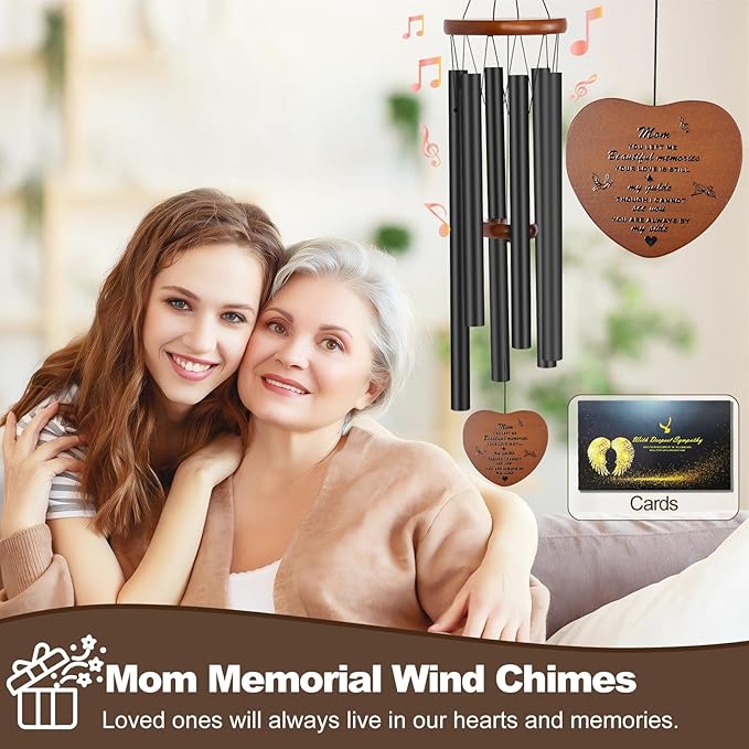 Memorial Gifts for Loss of Mother,Windchimes in Memory of a Loved One Sympathy Gifts for Loss of Mom Memorial Wind Chimes for Loss of Mother Remembrance Bereavement Condolence Gifts