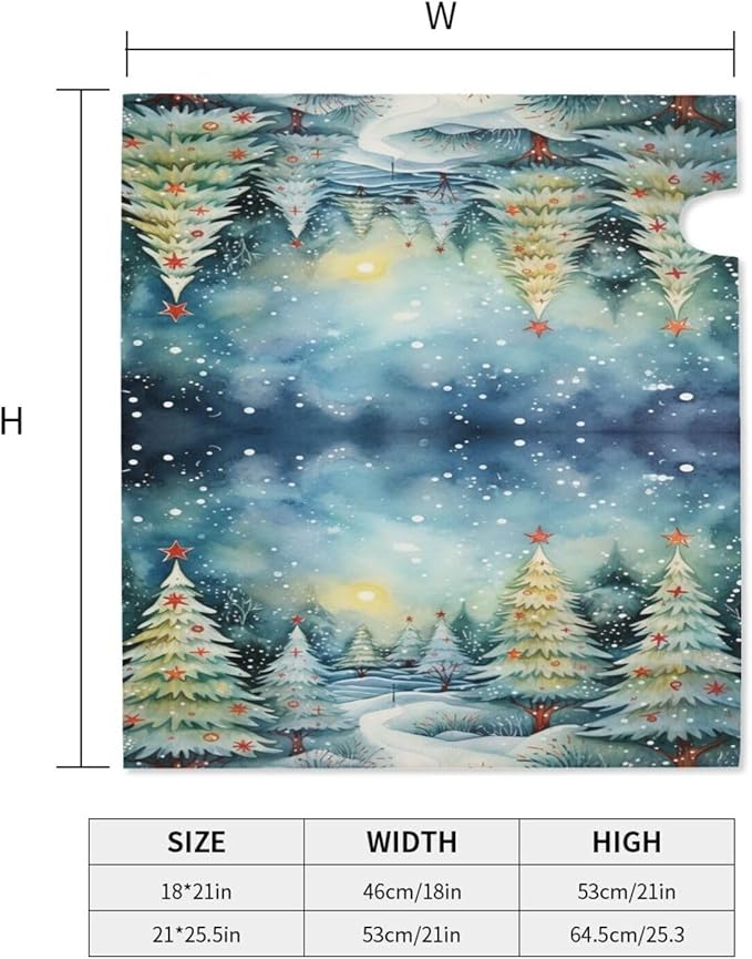 Festive Magnetic Mailbox Cover Christmas Forest Pattern Outdoor Mailbox Protector Holiday Seasonal Decorative Garden Yard Home Large Size 25.5 x 21 Inch