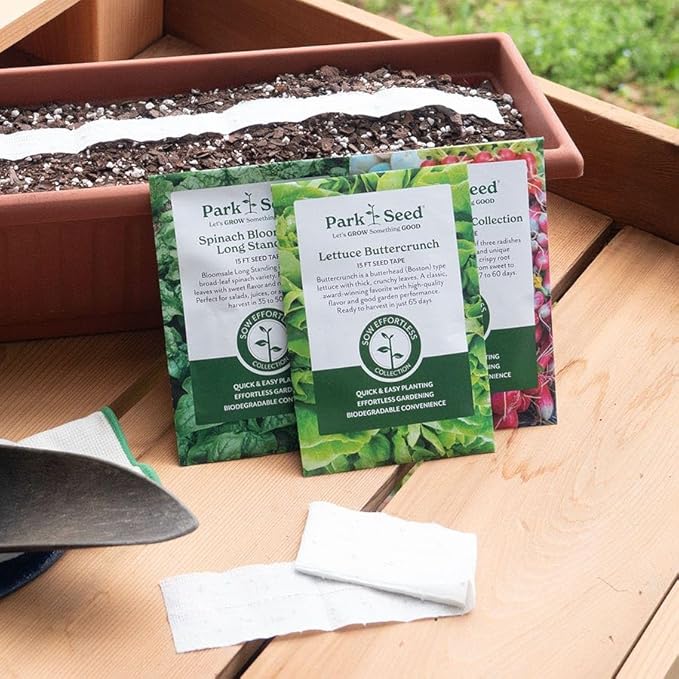 Park Seed Sow Effortless Collection Seed Tape – Zinnia Collection, 15 Feet – Easy DIY Planting, Fancy Double Blooms, Colorful Cut-and-Come-Again Annuals for Garden Beds & Bouquets, No Thinning Needed