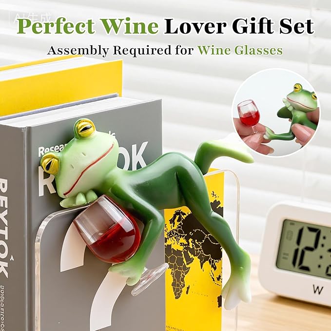 3 Pack Garden Frog Statues – Funny Outdoor Figurines for Yard, Patio, Lawn, Indoor Decor – Cute Animal Ornaments & Plant Hangers – Birthday for Women
