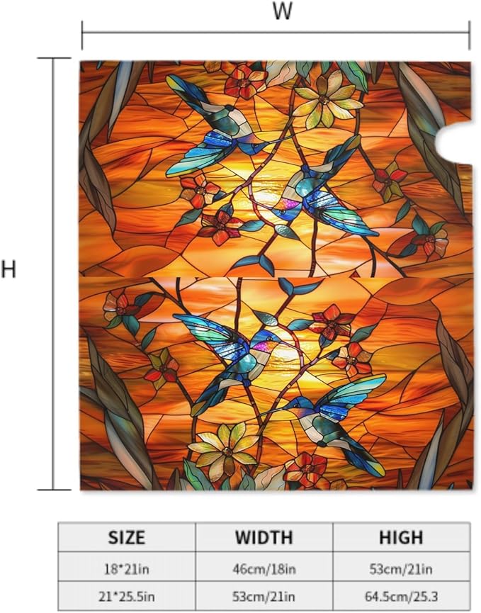 Giwawa Stained Glass Hummingbird Mailbox Covers Magnetic for Fall Mailbox Cover Autumn Mail Box Covers Standard Size 18 x 21 Thanksgiving Decorations Outdoor Welcome Mailbox Wrap