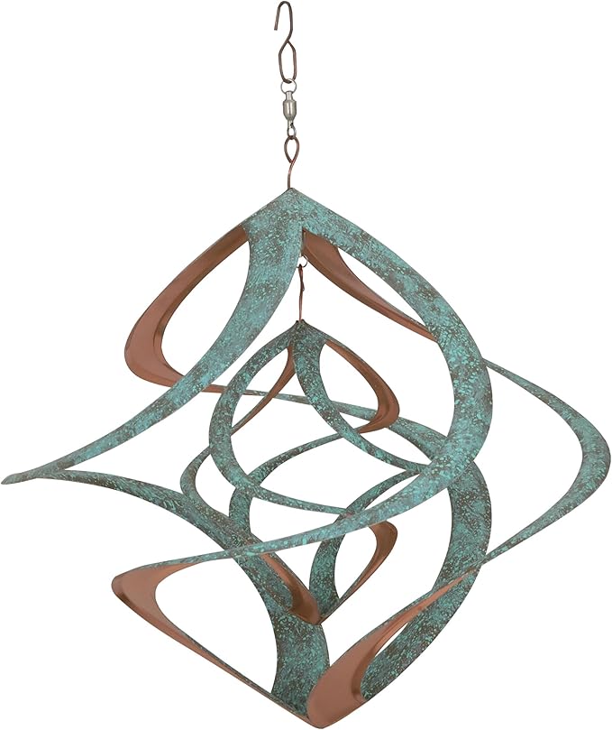 Red Carpet Studios The Original Double Helix Cosmix Wind Spinner, Medium 14-Inch, Double Patina & Copper