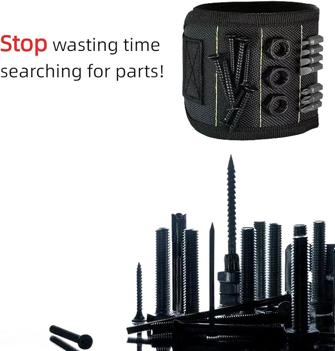 Magnetic Tool Holder,Magnetic Belt Clip-On Belt Holster for Wrench, Pliers, Screw Driver, Hammer, Screws, Nails,Sockets, Trowel, Drill Bit