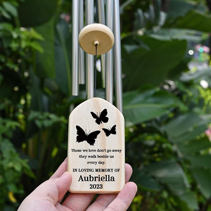 Sympathy Wind Chimes - Memorial & Bereavement Gifts for Loss of Loved Ones