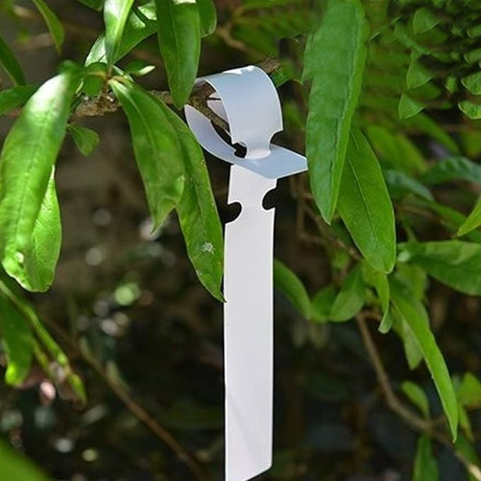 Acrux7 1000Pcs 8 Inch Wrap Around Plant Tags, White Waterproof Hanging Tree Tag Garden Labels, Plastic Plant Labels Tree Name Tags for Outdoor Garden Nursery Plants