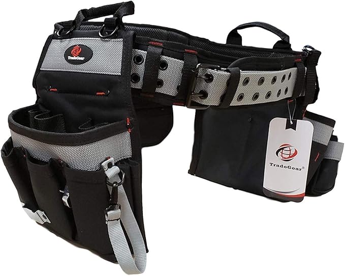 TradeGear Part#SZB Electrician's Belt & Bag Combo - Heavy Duty Electricians Tool Belt Designed for Comfort & Durability - Ideal for All Electricians Tools - Fits Sizes XL - 3XL (40"-55")