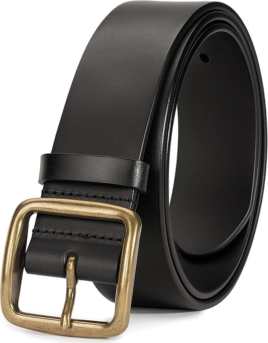 Thicken Full Grain Leather Mens Belt Heavy Duty Mens Work Belt Mens Belt High Hardness Buckle Packed In Gift Box