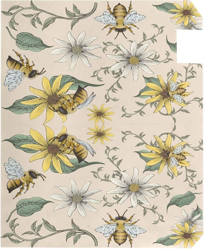 ALAZA Bee and White Daisy Magnetic Mailbox Cover MailWraps Garden Yard Home Decor for Outside Oversized-25.5" x20.8"