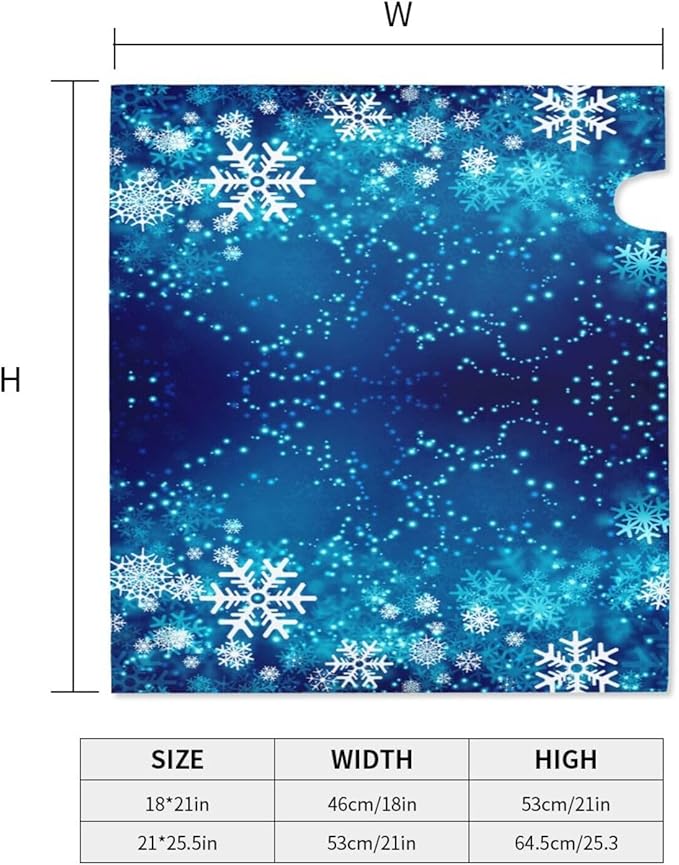 DADABULIU Mailbox Covers Christmas Snowflake Blue Xmas Winter Magnetic Letter Post Box Cover Standard Size 21 x 18 Inch Garden Yard Home Decorative