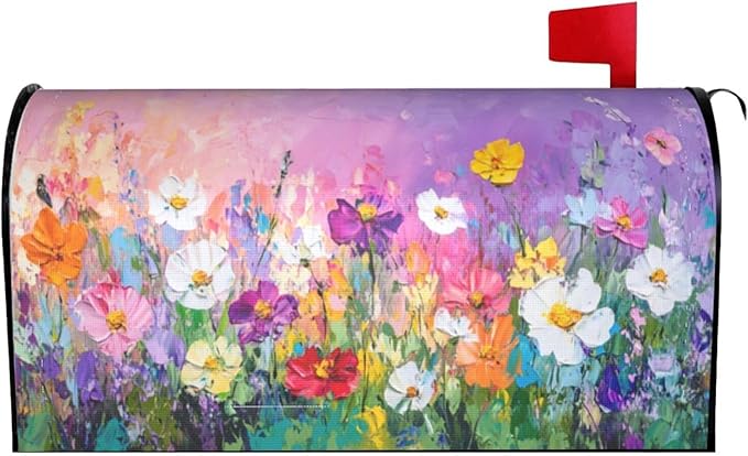 Flower Mailbox Covers Magnetic Letterbox Covers 21x18 Inch for Garden Outdoor Decoration