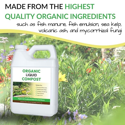 FOOP Organic Liquid Compost: Fast-Acting Alternative to Messy and Smelly Composting | Compost Tea Concentrate Perfect for Brewing Compost Teas (1 Gallon, 2 Pack, Treats Up to 40,000 Sq.Feet)