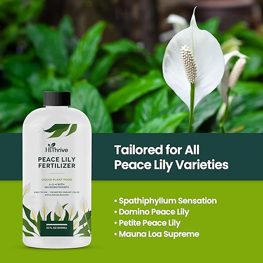 32oz Peace Lily Plant Indoor Live Fertilizer - Makes 192 Gallons of Peace Lily Fertilizer - Nutrient-Rich Liquid Plant Food for Lush Foliage, Stronger Roots, and Elegant White Blooms