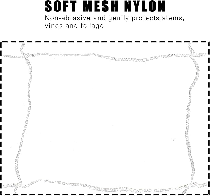COMMON CULTURE Grow Strong Soft Mesh Nylon Trellis Netting Bulk Rolls - 5 x 225 ft Heavy-Duty Garden Netting for Plants - (Pack of 2 Rolls) + Common Culture Trimming Scissors